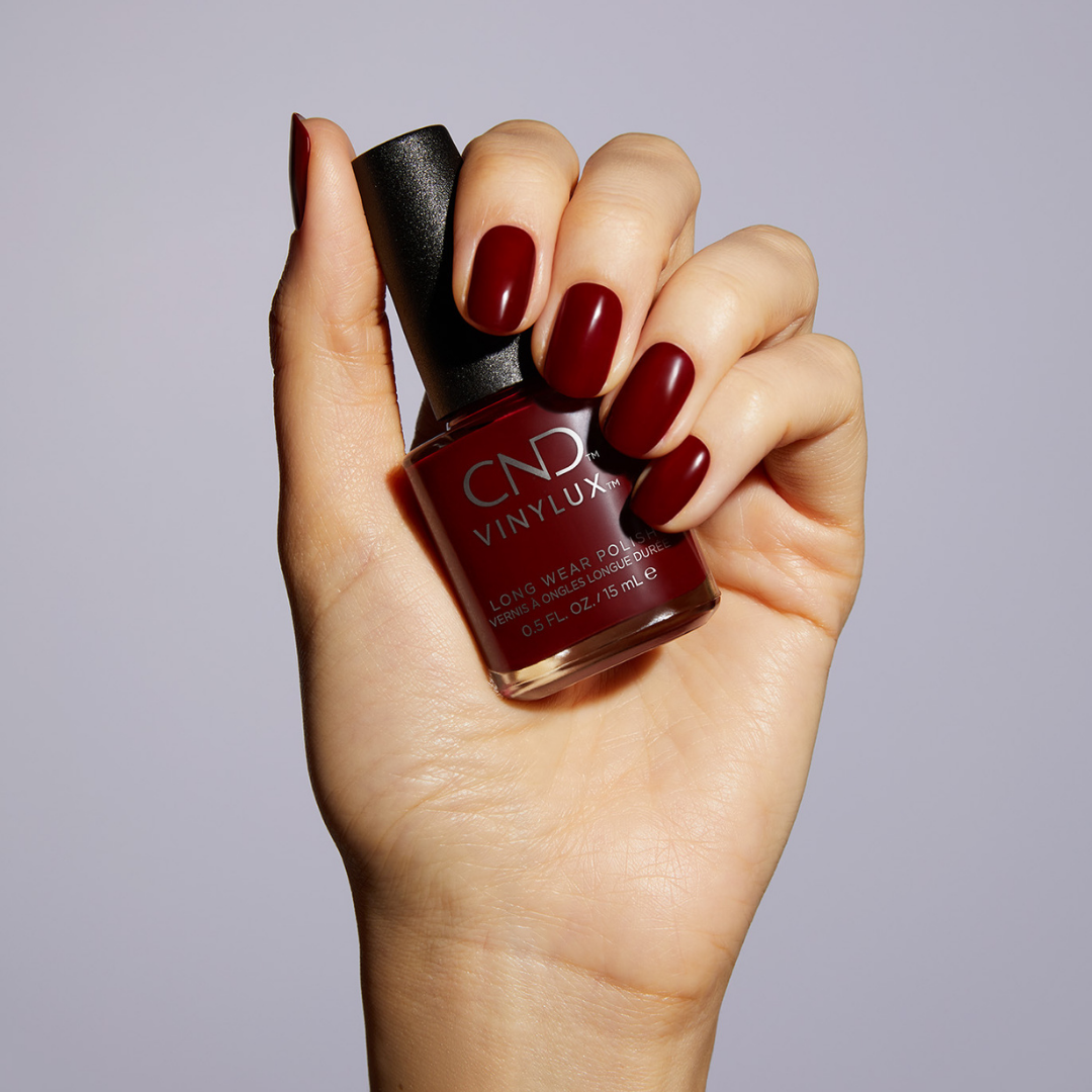 CND Vinylux Bordeaux Babe Nail Swatch