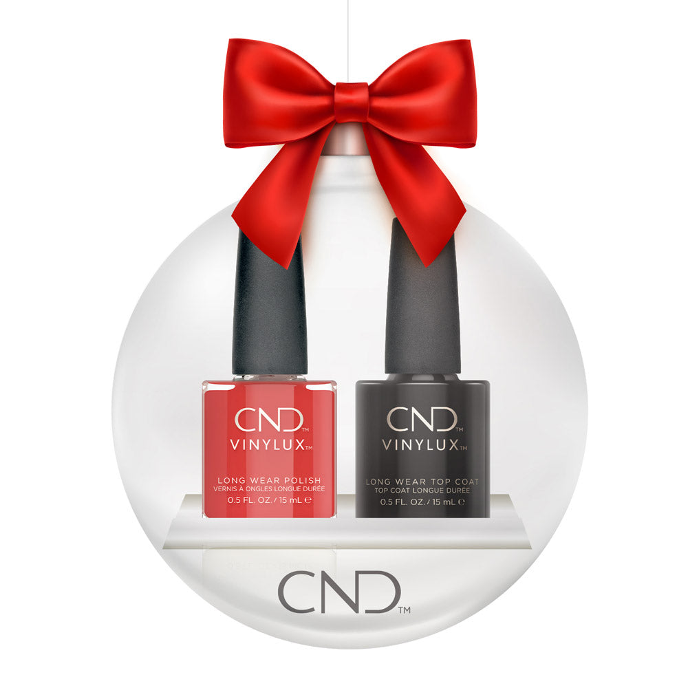 CND™ Vinylux™ Christmas Bauble - Devil Red & Top Coat